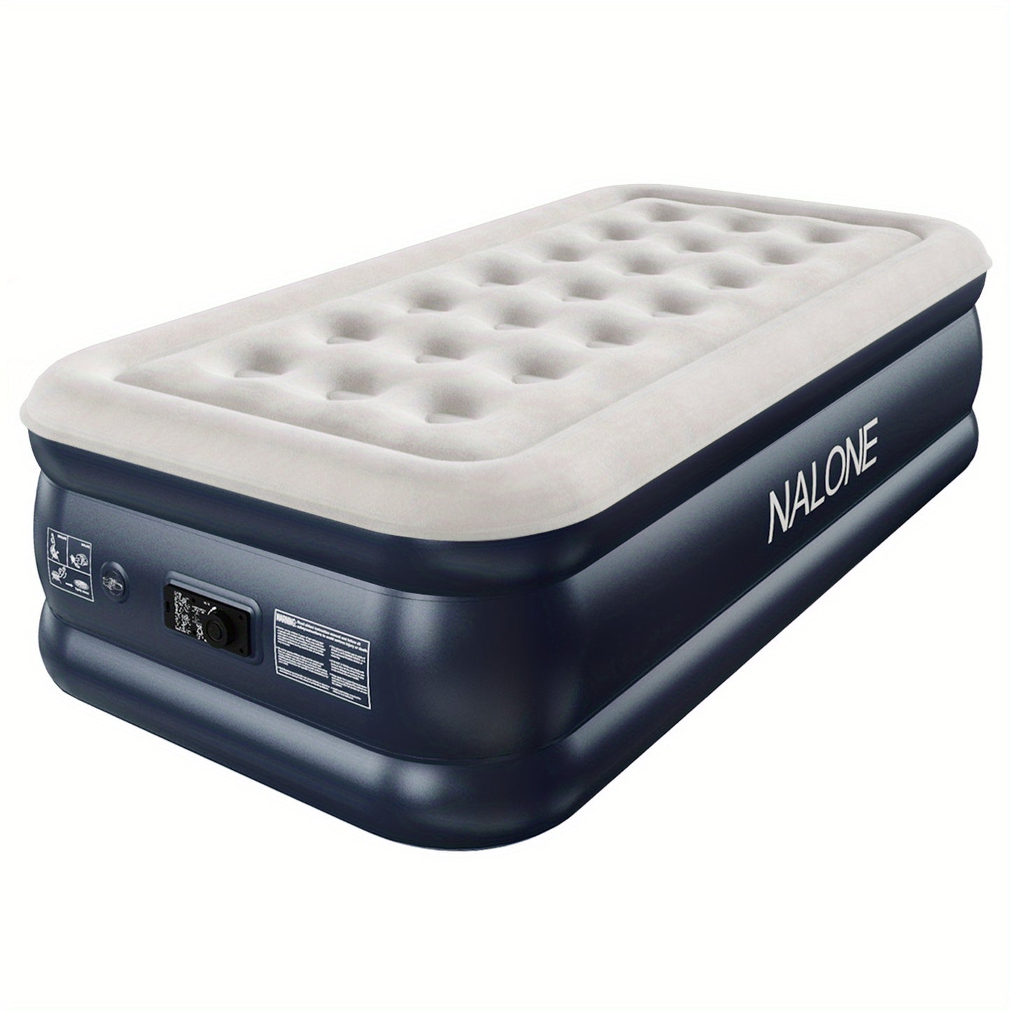 Air Mattress with Built-In Pump – 18'' Self-Inflating Portable Air Bed for Home, Camping & Travel, Twin Full Queen, Includes Carry Bag