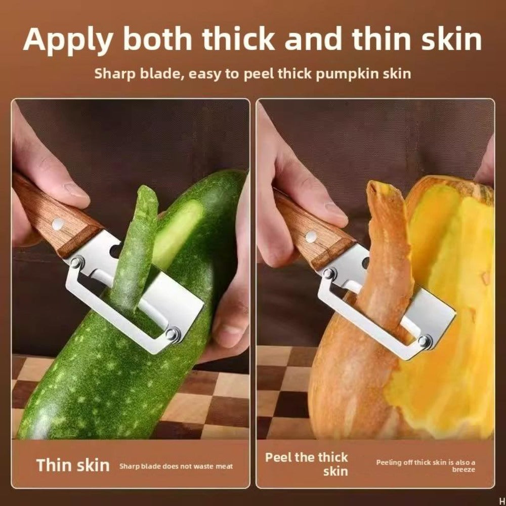 Fruit Peeling Knife Set 2pcs – Heavy Duty Stainless Steel Pineapple Eye Remover & Sugar Cane Rind Cutter, Multi-Purpose Kitchen Prep Tool for Home Canning, Fruit Platters & Gift Baskets