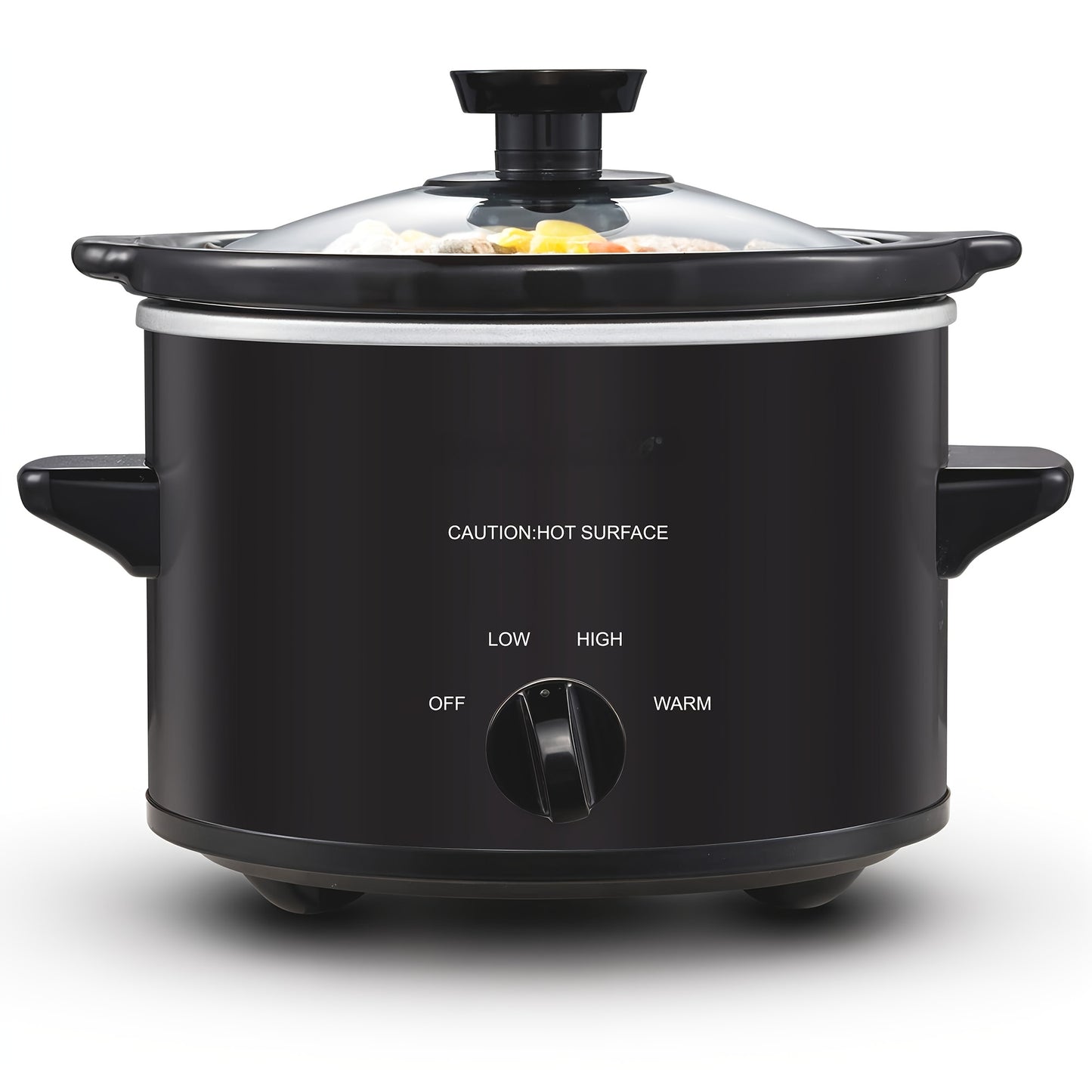 Mini Slow Cooker 1.5QT & 2.0QT with Adjustable Temperature Ceramic Crock & Dishwasher Safe Glass Lid – Small Slow Cooker for Sauces Dips Soups Stews, Stainless Steel & Black