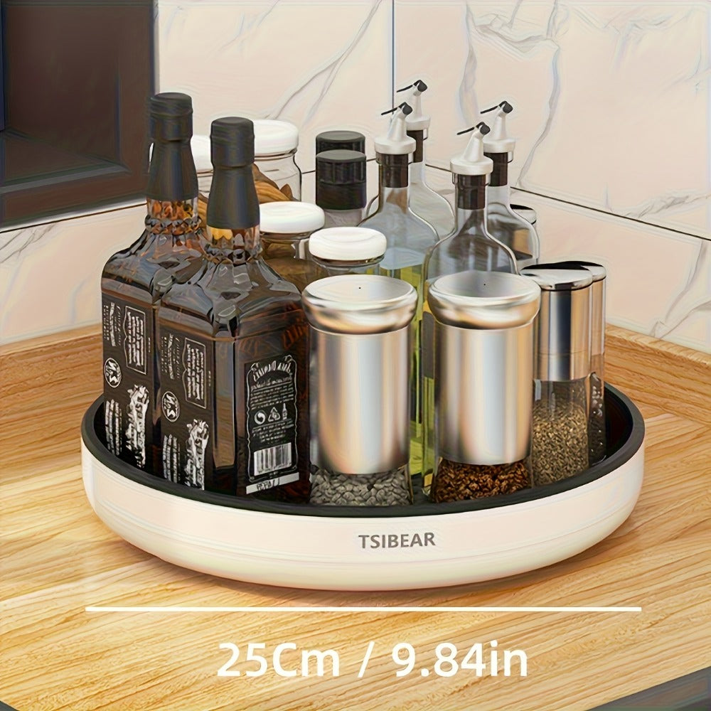 360° Rotating Kitchen Organizer – Multi-Functional Countertop Spice Rack & Cabinet Storage Rack for Cooking Oils, Spice Jars & Pantry Essentials, Space-Saving Turntable Lazy Susan