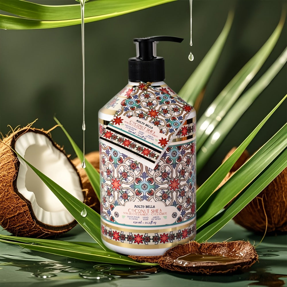Liquid Hand Soap with Floral Press Bottle – 21.3 fl oz, Moisturizing Scented Hand Wash in Lavender, Grapefruit, Jasmine, Coconut Shea & More