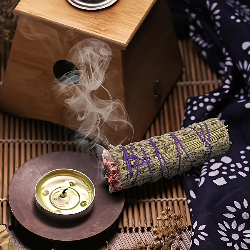 Sage Smudge Kit 5 Pack White Sage Cedarwood Dragon's Blood Eucalyptus Lavender Incense Sticks Set for House Cleansing Meditation Spiritual Purification Home Decor Gift Set for Women Men Beginners