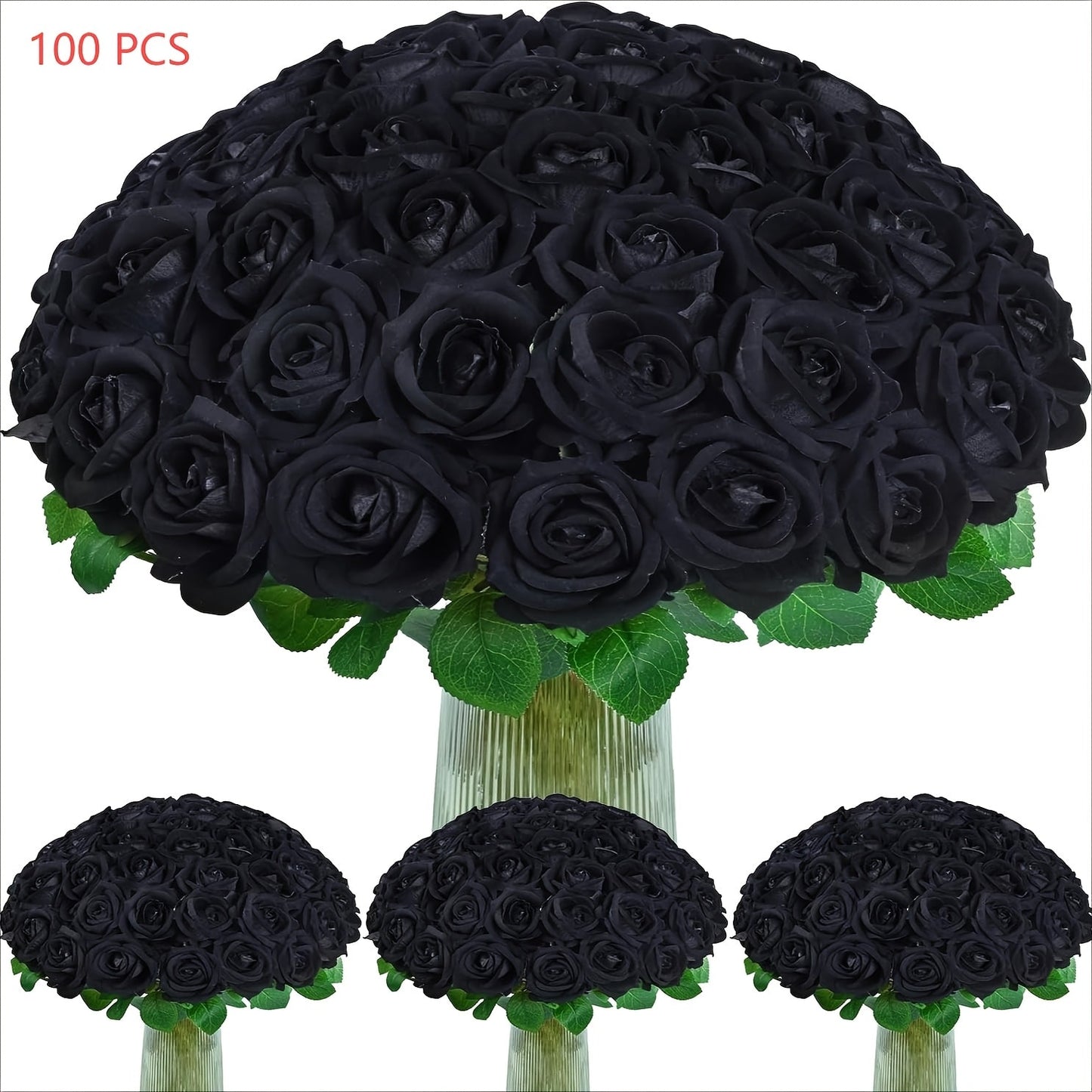 Artificial Roses Bulk with Long Stems – Real Touch Velvet Fake Flowers for Wedding Bouquet, Bridal Centerpiece, Valentine's Day, Mother's Day, Home Decor (50/100pcs, Multi Colors)