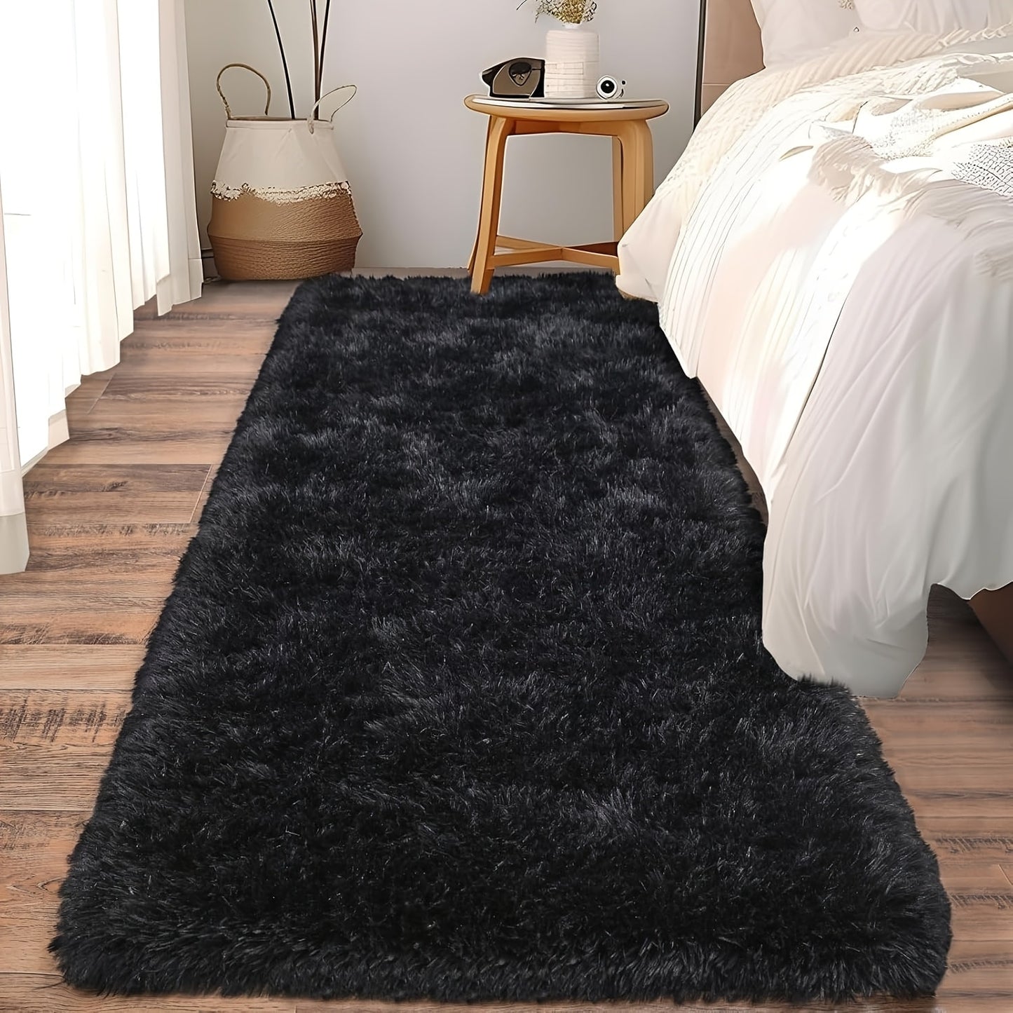 Fluffy Area Rug Tie-Dye Soft Carpet for Living Room Bedroom Office Thickened 1000g/㎡ Machine-Woven Indoor Mat Multi-Color Multi-Size Dark Gray Light Grey Khaki Pink Black White Purple