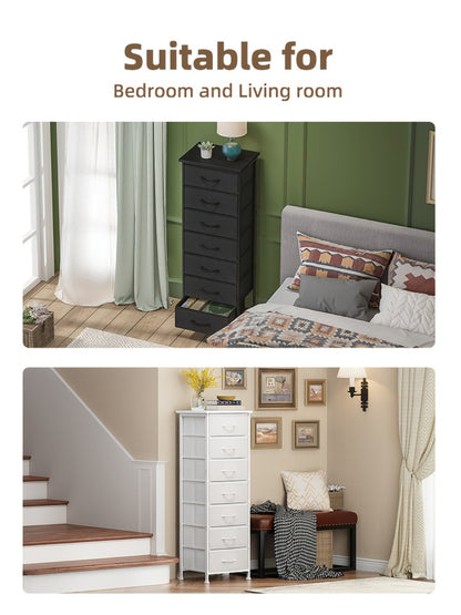 Tall Dresser with Fabric Drawers Storage Organizer 41-47 Inch 6 Drawer Chest for Bedroom Closet Entryway Clothing Storage 6 Colors