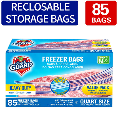 Reclosable Food Storage Bags Heavy Duty Ziplock Seal Fresh-Keeping Bags for Fruits Vegetables Grains Meat Kitchen Organizer Multiple Sizes 0.25 Gal 1 Gal 2 Gal