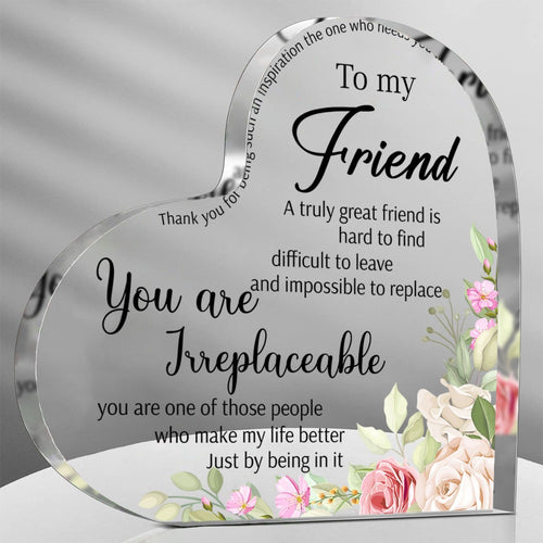 Sunflower Acrylic Friendship Gift for Women – Bestie Birthday Christmas Thank You Present Unbiological Sister BFF Keepsake
