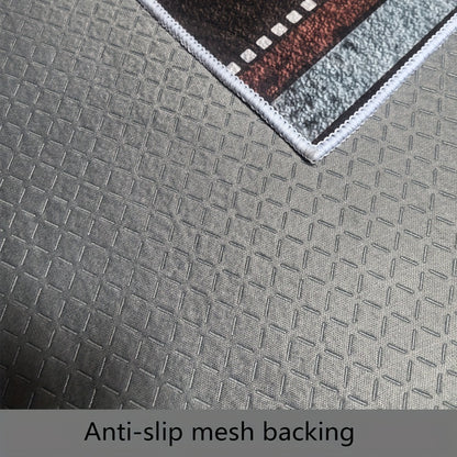 Bohemian Area Rug Machine Washable Non-Slip Vintage Flannel Floor Rug for Living Room Bedroom Home Decor