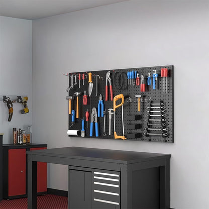 Metal Pegboard Wall Panels Garage Tool Storage Organizer Heavy Duty Steel Peg Board Wall Mounted Workshop Shed Craft Room 2 Pack 4 Pack