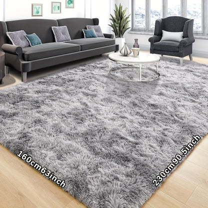 Tie Dye Plush Area Rug - Ultra Soft Thick Fluffy Durable Carpet for Living Room & Bedroom | Easy Care Portable Sofa & Coffee Table Floor Mat | Holiday Home Decor Gift Rug 63"x90" Multiple Colors