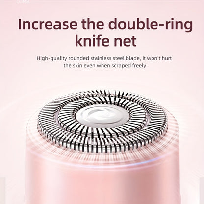 Electric Epilator for Women Double Head USB Rechargeable Painless Hair Removal Shaver Bikini Trimmer Body Private Area Grooming Device
