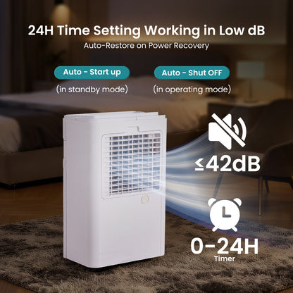 Dehumidifier for Basement 50 Pint 5500 Sq Ft with Drain Hose, Portable Home Dehumidifier for Large Room Bedroom Bathroom, 3 Modes Auto Shut-Off Quiet Fan Washable Filter Humidity Control