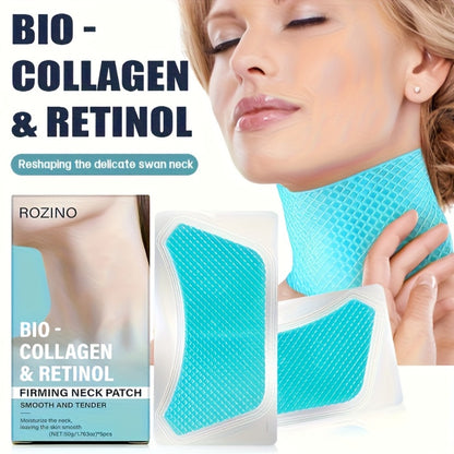 Bio-Collagen & Retinol Neck Firming Patches 10pcs – Hydrating Gel Neck Mask for Tightening, Smoothing & Anti-Sagging, Hypoallergenic for All Skin Types
