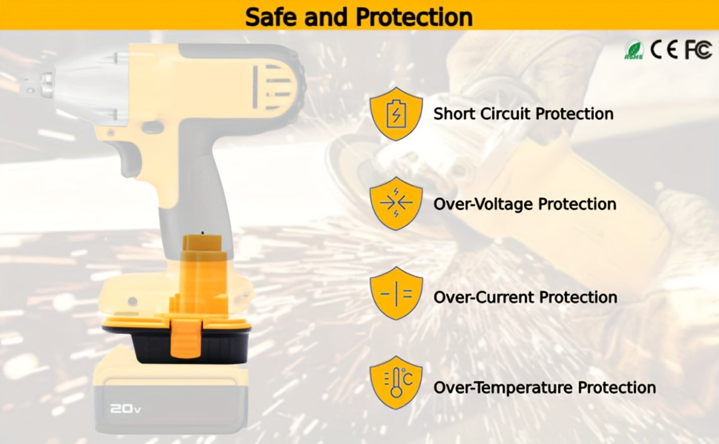 DM18D Battery Adapter for DeWalt 18V XRP NiCad NiMh Cordless Tools Compatible with DeWalt 20V Li-ion or MK 18V Red Tools Li-ion Replaces DeWalt 18V Battery 2 Pack or 4 Pack Adapter Only