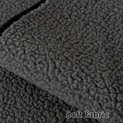 Sherpa Plush Sofa Cover Non-Slip | Thick Fleece Couch Protector, Pet Friendly Furniture Shield, 1 to 4 Seat, Armrest Backrest Pillowcase, Deep Gray Light Gray Coffee Off White