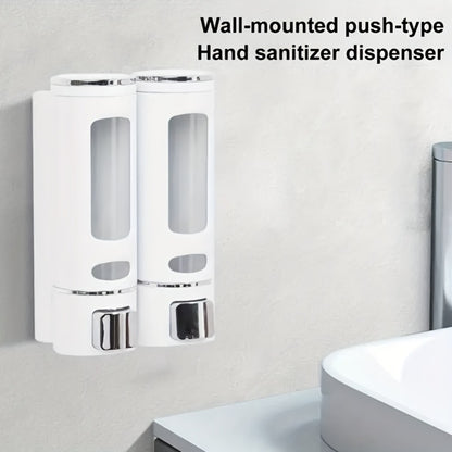 Wall-Mounted Soap Dispenser 53oz Large Capacity – No-Drill Manual Press Pump for Shower Gel Shampoo Lotion Bathroom Kitchen