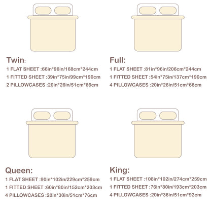 Microfiber Bed Sheet Set 4-6 Piece 100 GSM Deep Pocket 18 Inch Hotel Grade Ultra-Soft Breathable All-Season Machine Washable Twin Full Queen King