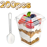200 cups & 200 lids & 200 spoons