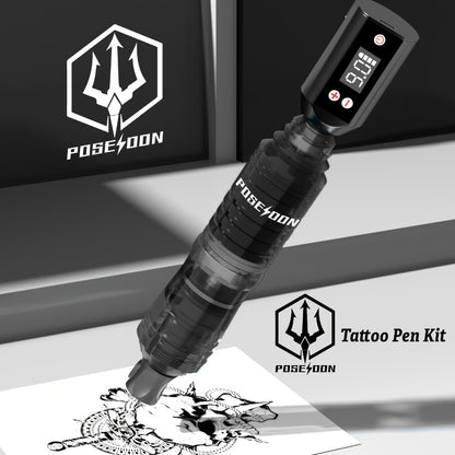 Tattoo Pen Kit Wireless Battery Tattoo Gun with LCD Screen, 1500mAh Cordless Rotary Tattoo Machine, 10pcs Cartridge Needles, 11 Color Inks & Power Supply – Complete Tattoo Kit for Beginners & Artists