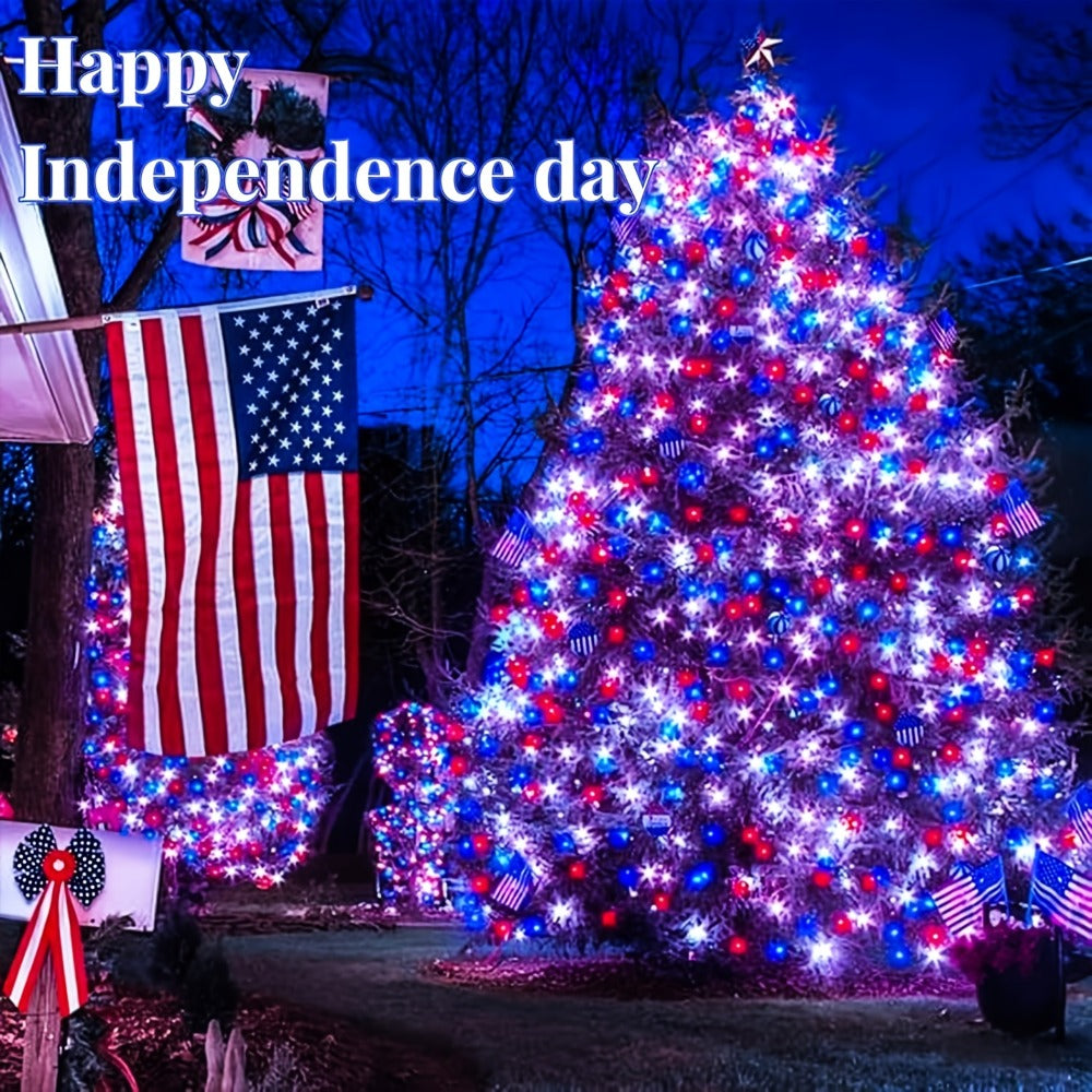 Solar LED Fairy String Lights IP65 Waterproof – 40FT or 80FT with 8 Lighting Modes for Independence Day, Christmas, Wedding, Garden & Yard – White, Warm White, Multi Color, Purple, Orange & Blue