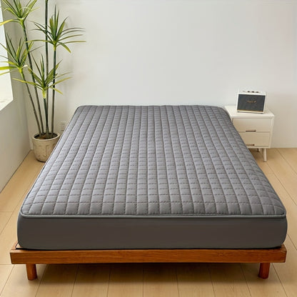 Quilted Waterproof Mattress Protector Soft Breathable Mattress Cover with Deep Pocket for Full Queen King - Solid Color Bedding Pad for Bedroom Guest Room Hotel Apartment School