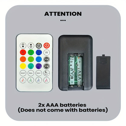 RGBIC LED Light Bar Music Sync RGB Ambient Lighting USB Powered 64+ Modes 16 Million Colors App Remote Control Desktop TV Backlight Mood Lamp Room Decor Night Light 2pcs