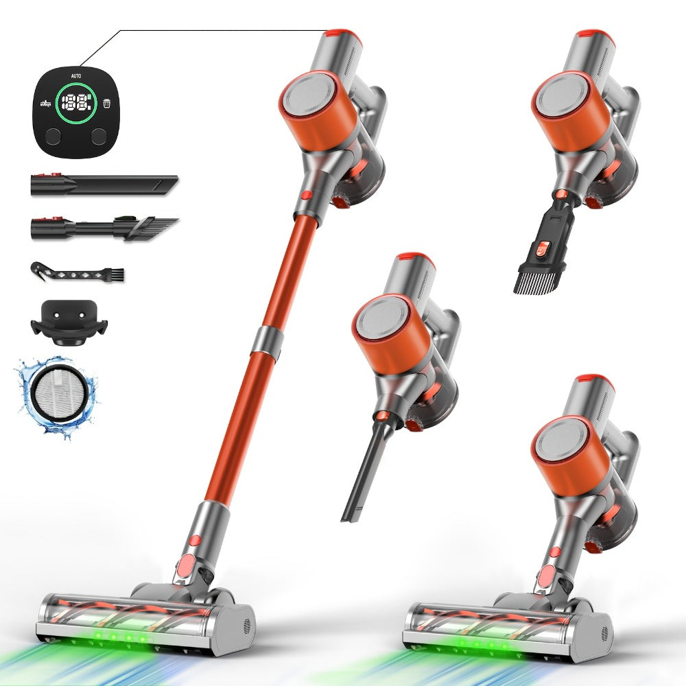 Cordless Stick Vacuum Cleaner 56-68Kpa – Lightweight 8-in-1 Handheld Vacuum with Rechargeable Battery, 45 Min Runtime for Hard Floors, Carpets & Pet Hair