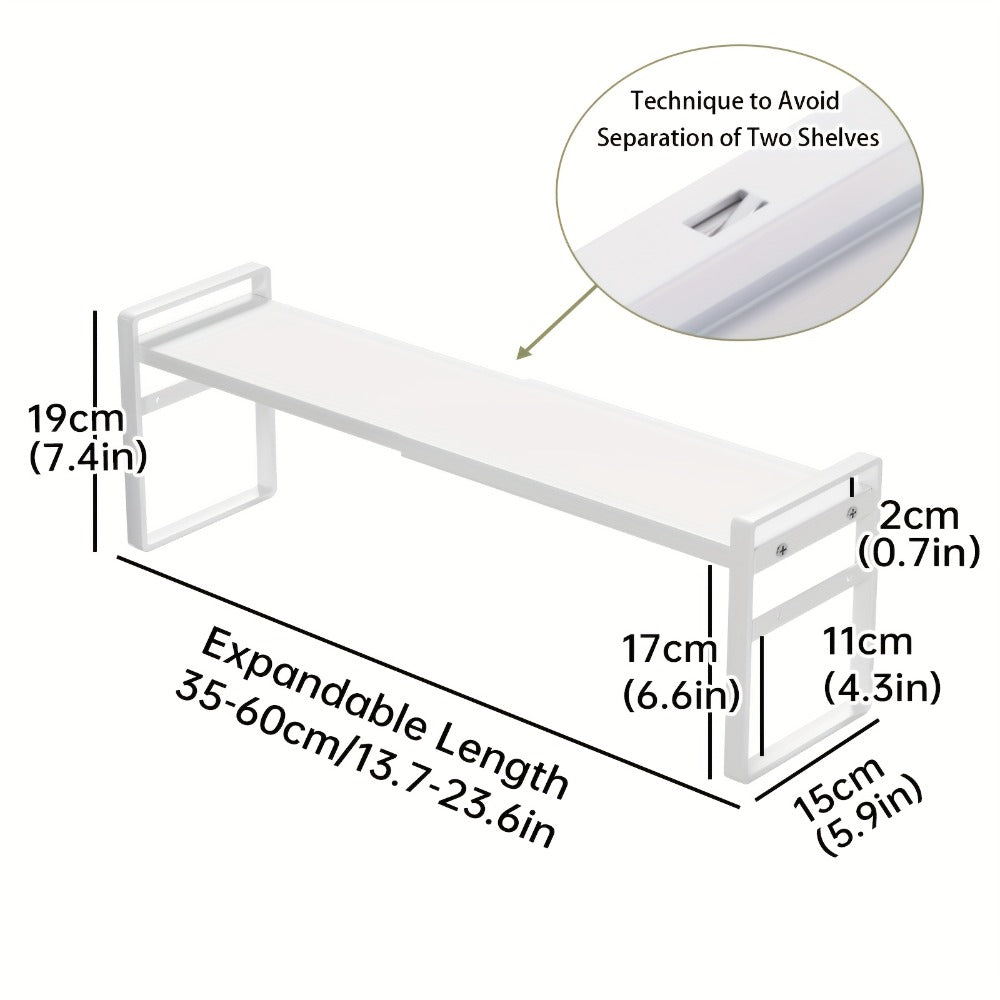 Narrow Shelf Organizer for Kitchen Bathroom Windowsill – Slim Adjustable Stackable Rack for Small Spaces, Counter Top, Window Plant Stand, Tall Thin Storage Shelving Unit