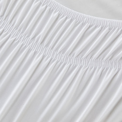 Ruffled Bed Skirt with Adjustable Elastic - Twin Full Queen King, 15-Inch Drop, Machine Washable, 30 Colors
