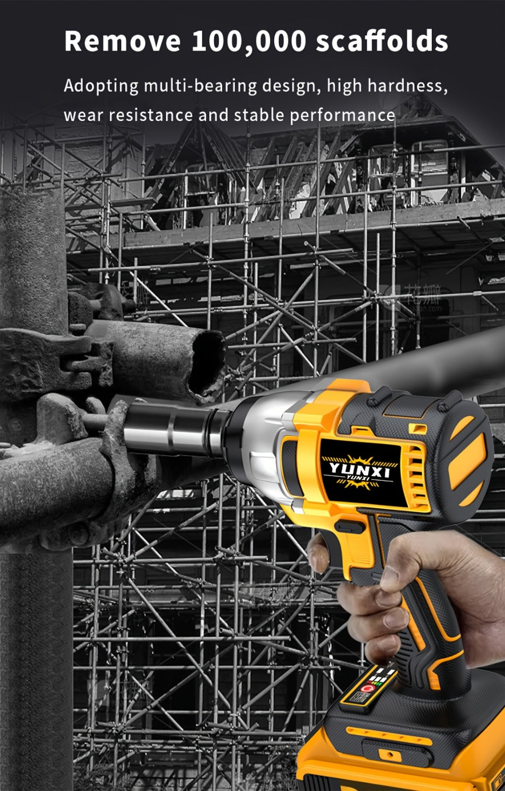 Cordless Impact Wrench 21V Brushless Electric Drill Set with 4000mAh Battery, Toolbox & Full Accessories, Wireless Power Drill for Automotive, Home & Industrial Use, Men's Gift