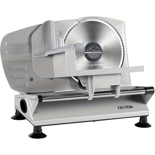 Electric Deli Food Slicer with Removable Stainless Steel Blades – Adjustable Thickness Meat Slicer for Home, Easy to Clean, Slices Cold Cuts, Cheese, Bread & Fruit