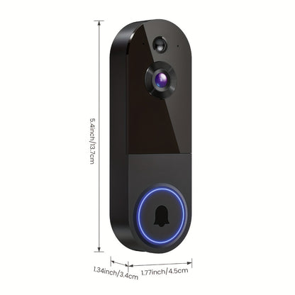 1440P Wireless Video Doorbell Camera WiFi Smart Doorbell with Night Vision Two-Way Audio Motion Detection Rechargeable Battery Local Storage AI Snapshot for Home Security