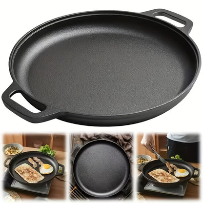Pre-Seasoned Cast Iron Skillet Set 2 & 3 Piece – Non-Stick Durable Even-Heating Pan for Pizza, BBQ & Pancakes | Oven, Stovetop, Grill & Campfire Safe Versatile Home & Outdoor Cooking Cookware