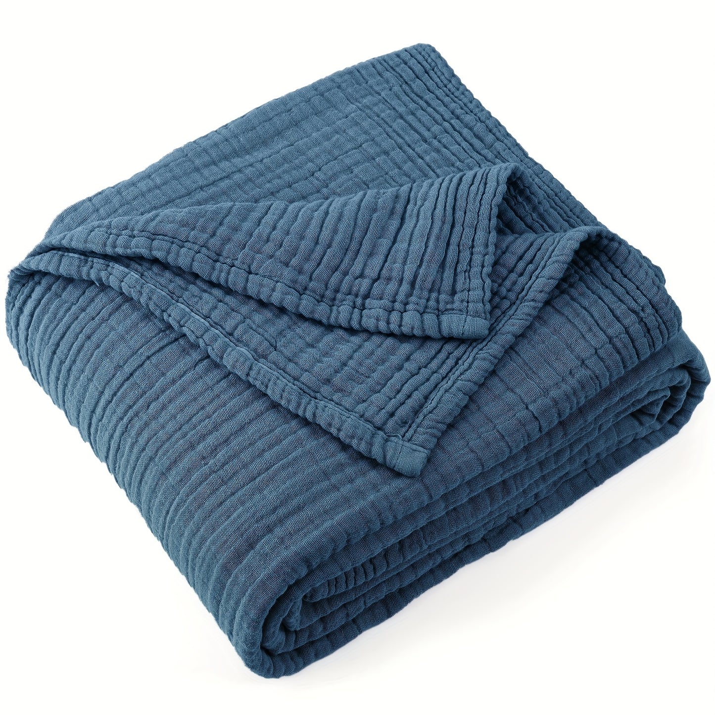 Muslin Blanket 100% Cotton 6-Layer – Breathable Soft Gauze Throw for Couch & Bed, All Season, Machine Washable, 13 Colors, 5 Sizes