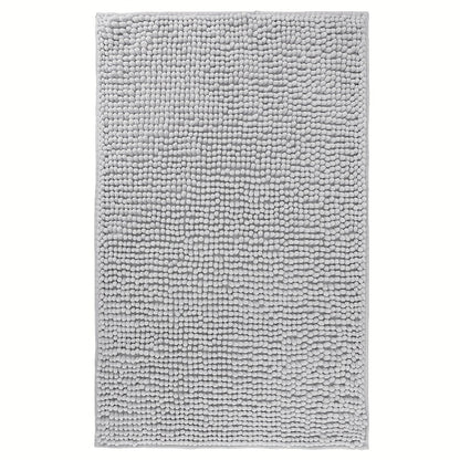 Chenille Bath Rug Extra Thick Soft Absorbent Non-Slip Bathroom Mat Machine Washable, Multiple Sizes & Colors
