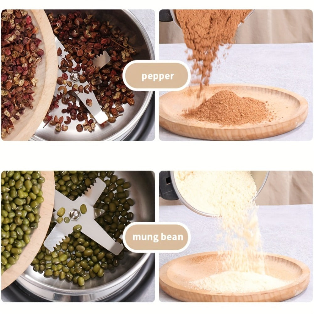 Electric Coffee Grinder with Stainless Steel Blade | 10-Second Fast Grinding | One-Button Control Spice Nut Bean Mill | Dry Food Processor for Coffee Beans Spices Grains Nuts