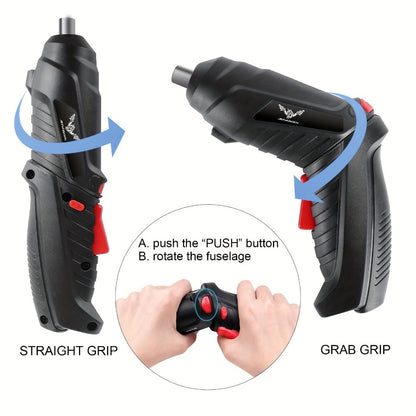 3.6V Mini Electric Drill Screwdriver Set 1300mAh Lithium Battery Power Tools Kit for Home Repair
