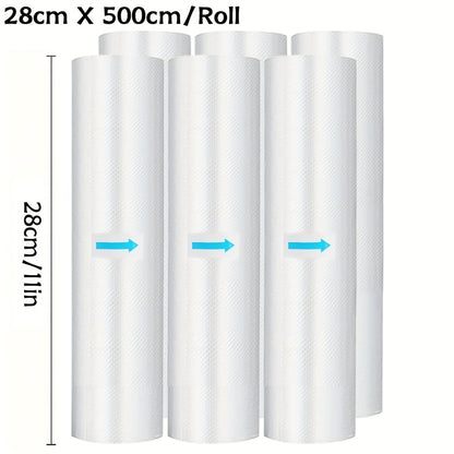 Vacuum Sealer Bags Rolls BPA-Free Diamond Textured Food Saver Bags for Vacuum Sealer Machine - Commercial Grade Vacuum Storage Bags for Food Preservation, Kitchen & Restaurant Use, 6-Pack Combo