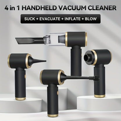2-in-1 Handheld Vacuum Blower USB Rechargeable Cordless Mini Vacuum Cleaner Blow Suction Mode with Filter Dust Cup for Home Car Office Keyboard Lightweight