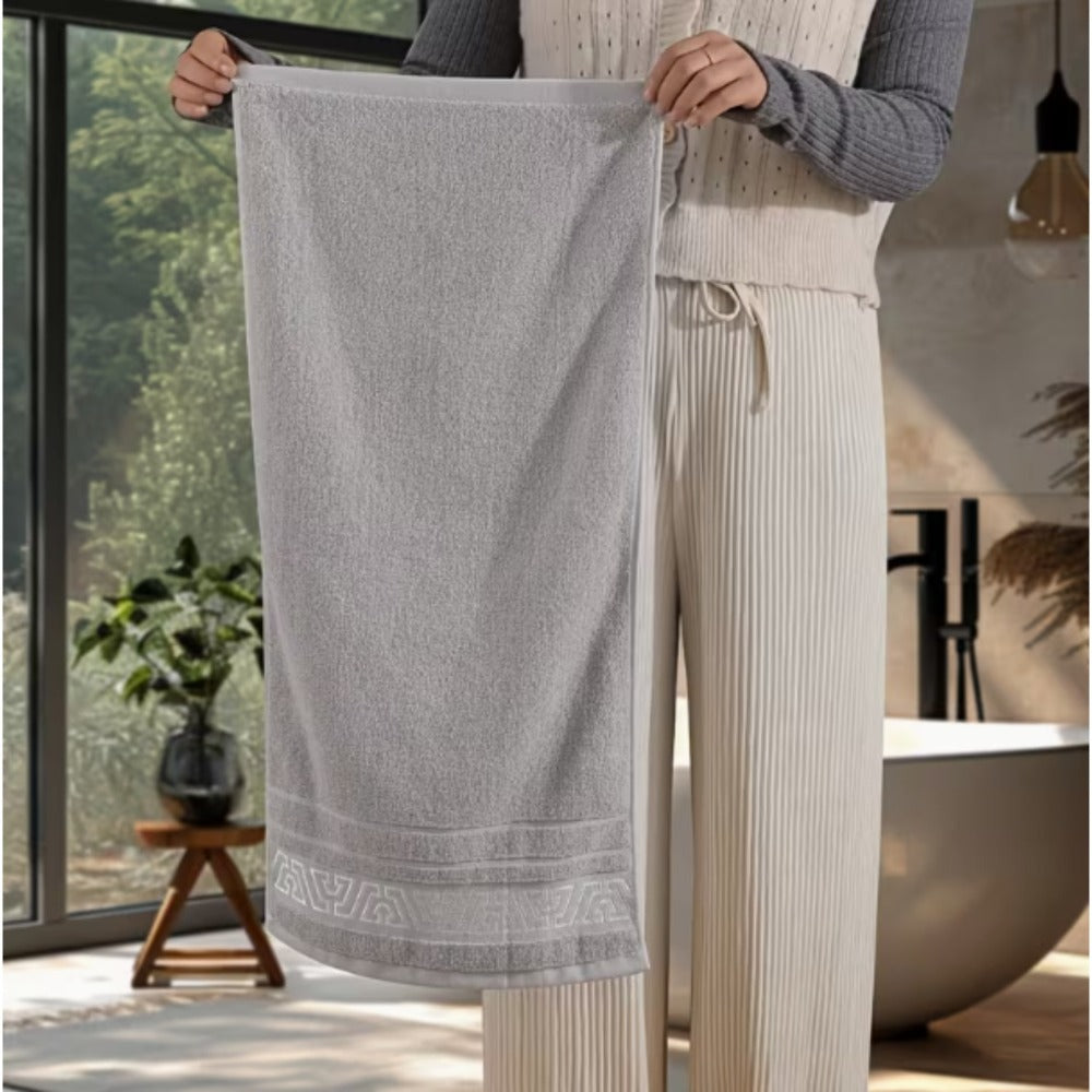 Bath Towel Set of 3 Microfiber Quick Dry 400 GSM Soft Absorbent Bathroom Towels Coastal Pattern Spa Gym Home — Luxury 3-Pack for Adults
