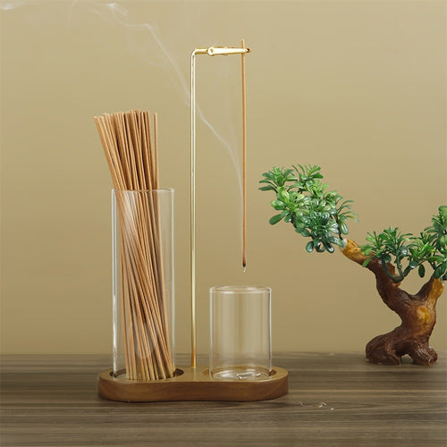 Glass Incense Holder Set of 2 - Vintage Creative Design for Tea Ceremony, Meditation, Yoga, Spa, Home Decor, Room & Garden Terrace Display