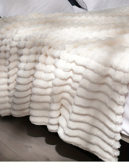 500gsm Heavy Plush Blanket – Ultra Thick Soft Warm Fluffy Blanket for Bed, Sofa & Travel, Baby to Double Size, 5 Colors