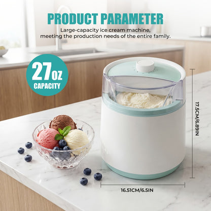 Ice Cream Maker 2 Liter Large Capacity Stainless Steel with LED Screen - Electric Ice Cream Machine for Home, Parties & Barbecues, Makes Frozen Yogurt & Fruit Smoothies, Easy to Clean, Great Gift