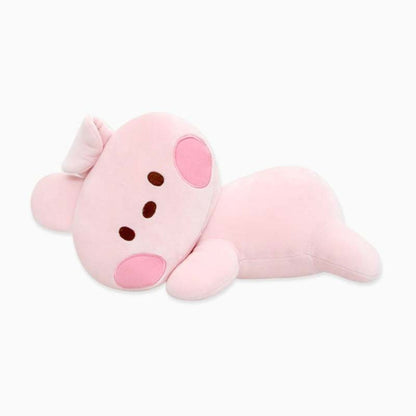 BT21 Minini Lying Cushion Official Plush Pillow Soft Stuffed Character Cushion for BTS ARMY Fans Collectible Kpop Merchandise Home Decor Gift Tata Chimmy RJ Cooky