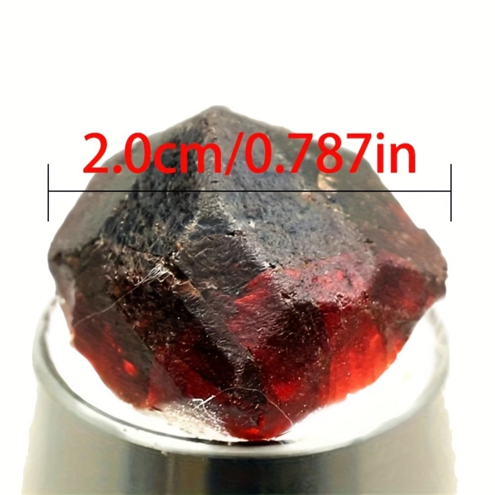 Natural Red Garnet Crystal Rough Stone – Raw Unpolished Mineral Specimen for Home Decor, Crystal Healing, Feng Shui Display & Collector Gift, Genuine Gemstone Rock