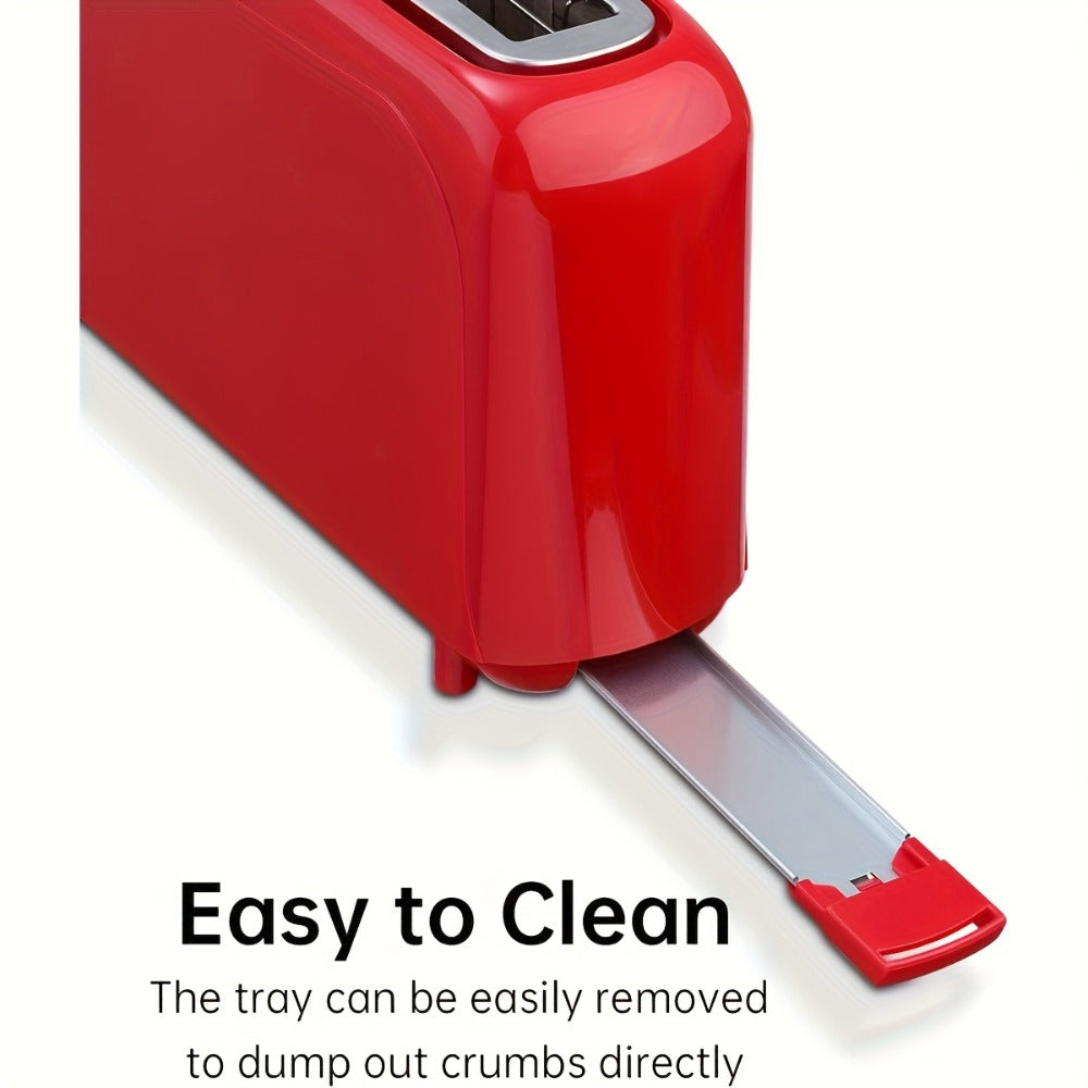 2-Slice Toaster – 6 Shade Settings, Cancel, Reheat & Defrost Functions, Removable Crumb Tray, 750W Compact Design for Bread, Waffles & Bagels, Available in Red, White, Black, Yellow, Pink & Blue