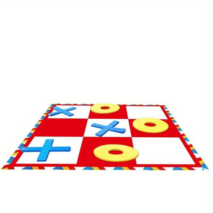 Large Outdoor Chess Board Game Set – Giant Checkerboard with Chess Pieces & Storage Bag, Multiplayer Team Game for Indoor Outdoor Camping, Family Backyard Fun, Holiday Party Game, Red & Blue