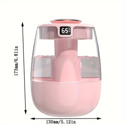 Ultrasonic Humidifier for Bedroom Desktop 1300ml Large Capacity Dual Spray Quiet Operation 10H Runtime USB Powered Anti Dry-Burn Night Light Cool Mist Humidifier for Home Office Baby Room