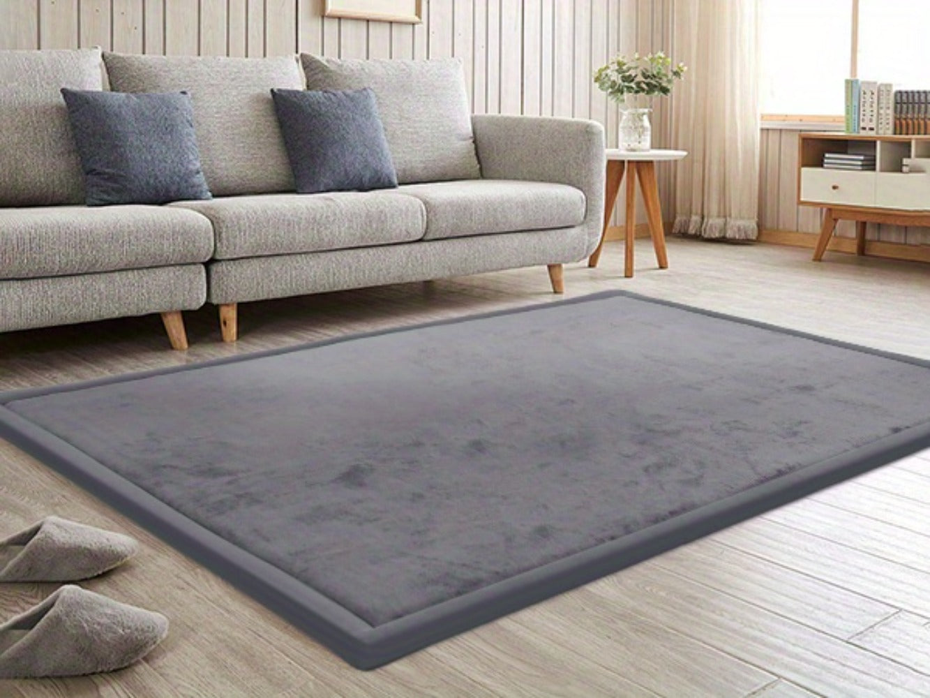 Memory Foam Area Rug Tatami Mat Non-Slip Coral Velvet Floor Mat for Living Room Bedroom Kids Playroom Yoga — Multiple Sizes & Colors
