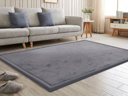 Memory Foam Area Rug Tatami Mat Non-Slip Coral Velvet Floor Mat for Living Room Bedroom Kids Playroom Yoga — Multiple Sizes & Colors